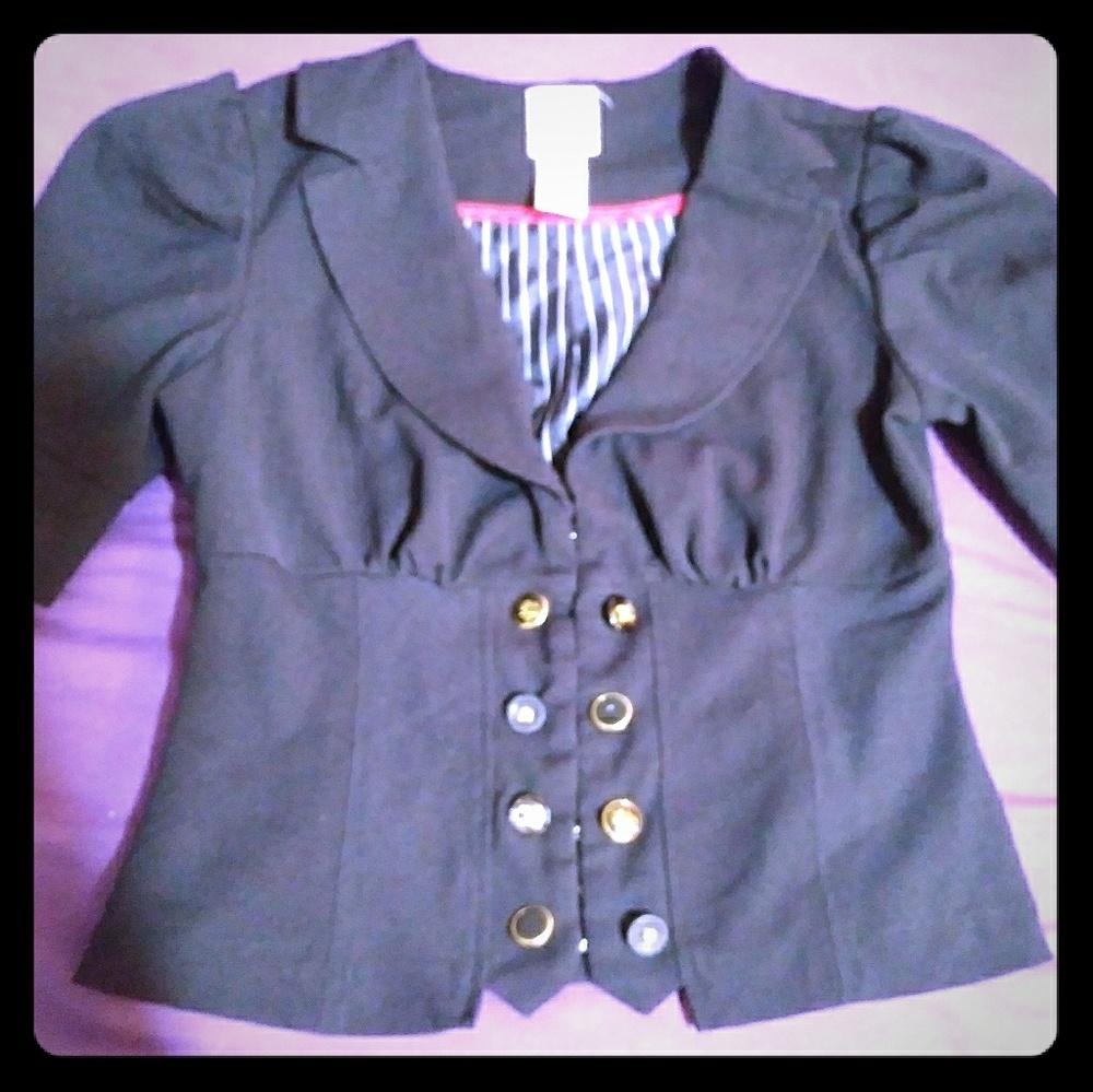 Candies black blazer. Medium.